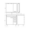 Тумба-умывальник COMFORTY "Марио-75" сосна лоредо с раковиной "Quadro 75"