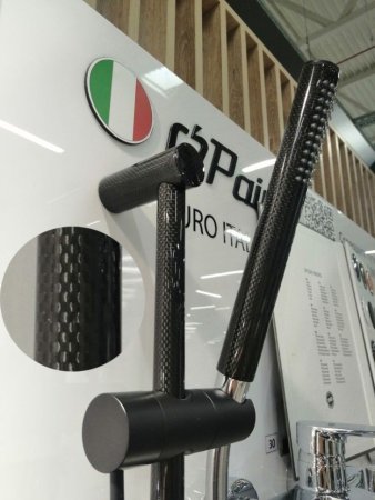 Душевой гарнитур Paini Ancona ANHHCRGC12UC1LYI9 черный, карбон