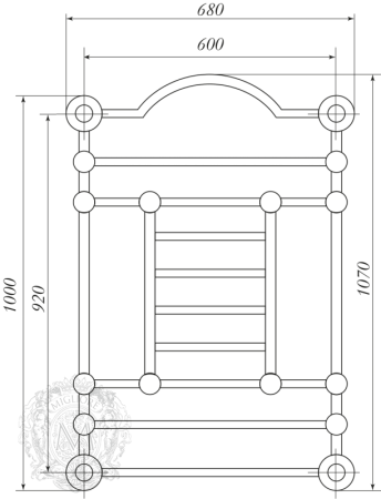Полотенцесушитель водяной Migliore Edward 20319 107х68 см