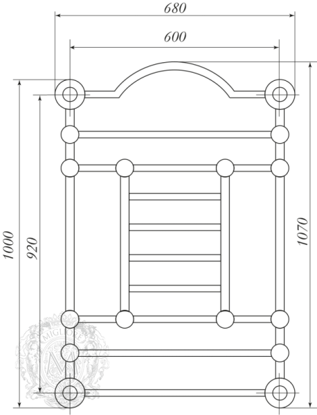 Полотенцесушитель водяной Migliore Edward 20319 107х68 см