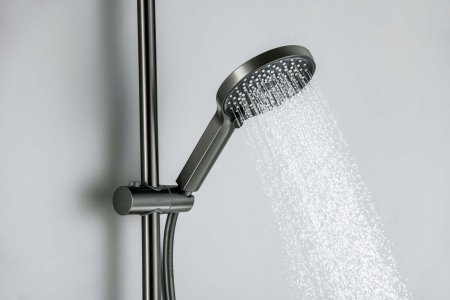 AQ2022BGM ЛУГАНО душевой гарнитур, оружейная сталь