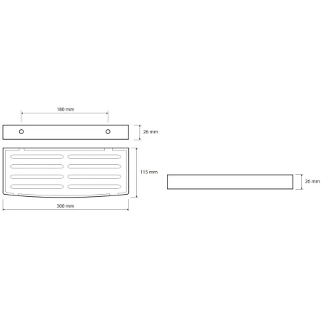 Полка 30 см Bemeta Dark 102308080