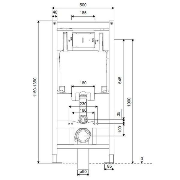 Инсталляция Excellent Shiro INEX.SH2.1110.500 для унитаза