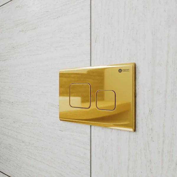 Кнопка смыва Point Афина PN44041G для инсталляции, золотой