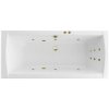 Акриловая ванна Excellent Aquaria WAEX.AQU18.LINE.BR 180x80  с гидромассажем, белый/бронза