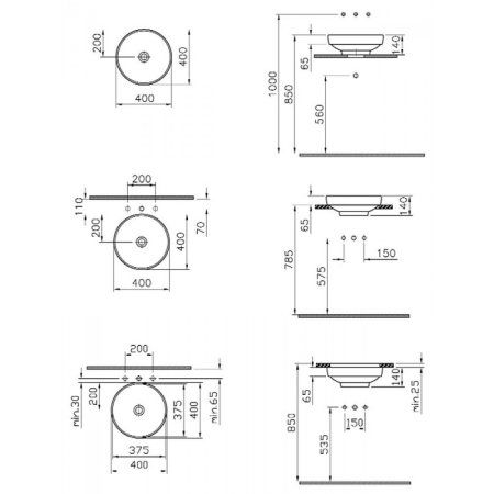 Раковина VitrA Water Jewels 4334B043-0016 40