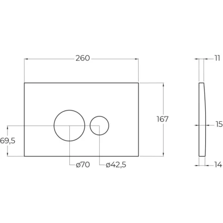 Кнопка смыва BelBagno BB081CR для инсталляции, хром