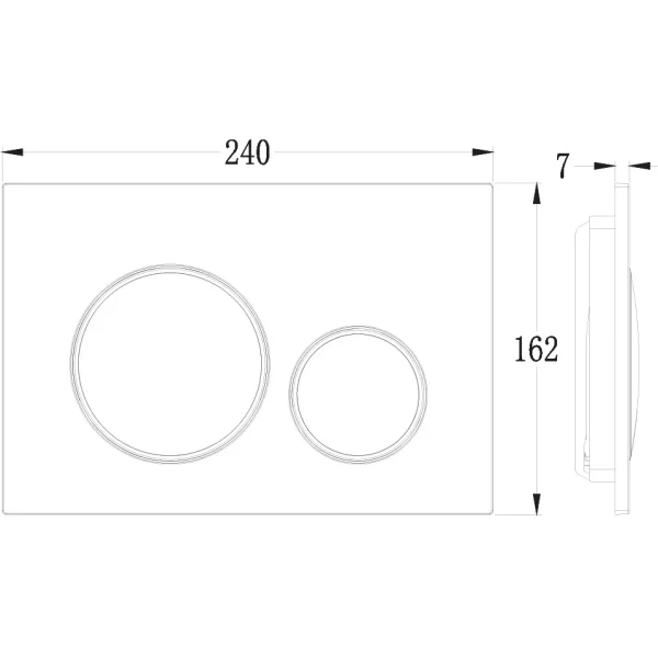 Кнопка смыва Veconi Flush V10 FLV10-W для инсталляции, белый глянец