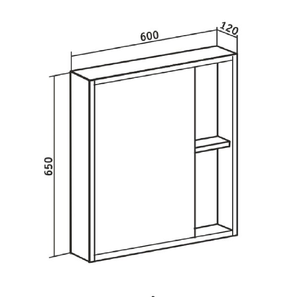 Зеркальный шкаф Runo Эко 60 КАКАО (00-00004678)