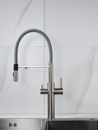 Смеситель для кухни Shevanik S478L, Сатин