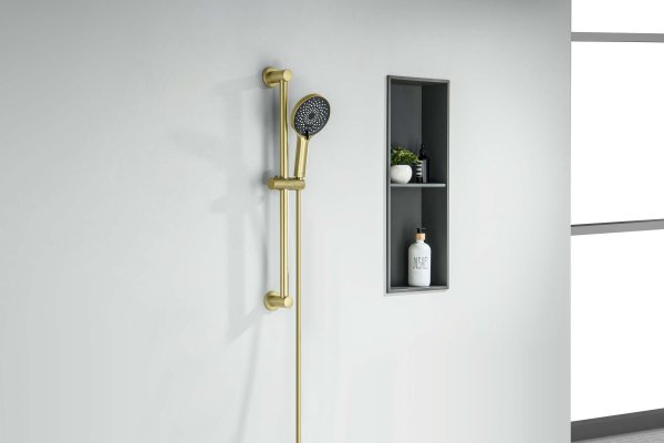 AQ2022BG ЛУГАНО душевой гарнитур, шлиф.золото