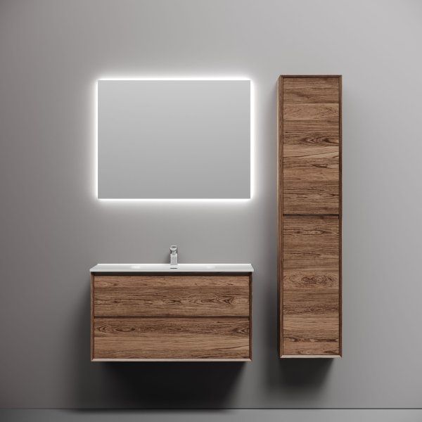 Тумба подвесная SANCOS Marmi 2.0 890х445х520 с двумя ящиками оснащенными доводчиками скрытого монтажа, дуб чарльстон, MR2.090ECH