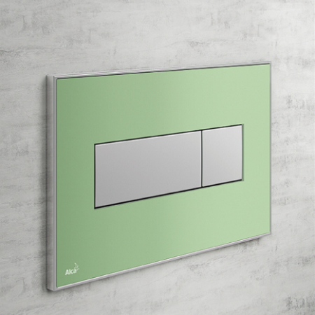 Кнопка смыва AlcaPlast  M1372 зеленая