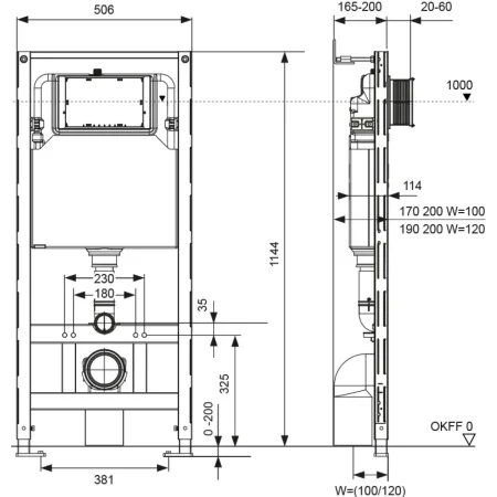 Инсталляция для унитаза Tece TECEspring S300300