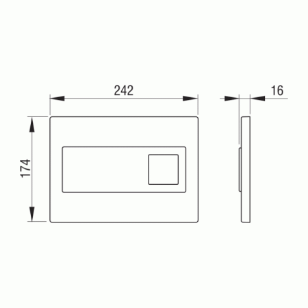 Клавиша смыва Pestan белая Fluenta Diamond (40006365)