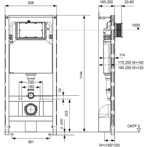 Инсталляция для унитаза Tece TECEspring S300300