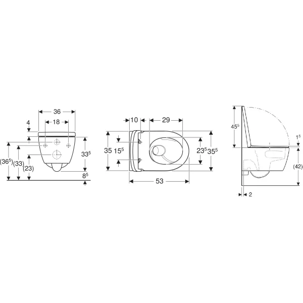 Унитаз подвесной Geberit iCon 503.045.00.1 безободковый, торнадо, с сиденьем микролифт, белый