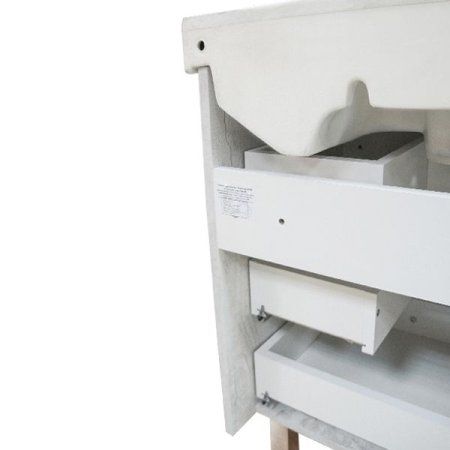 Тумба-умывальник COMFORTY "Никосия-60Н" дуб белый с раковиной Fest 60 F01