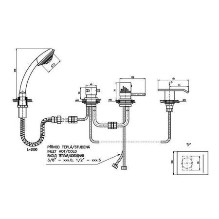 Смеситель Rav Slezak Dunaj DT273.5PZ для ванны золото