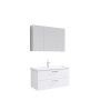 Мебель для ванной Aqwella Манчестер MAN01102 100 подвесная, шкаф-зеркало, белый