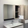 Зеркало-шкаф COMFORTY "Страсбург-90" дуб дымчатый
