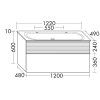 Тумба с раковиной Burgbad Fiumo SFXO122F3956FOT45G0200C0001*2 белый глянцевый/кашемировый дубовый