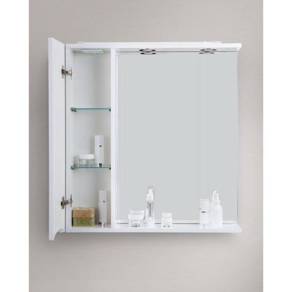 Шкаф-зеркало BelBagno Marino MARINO-SPC-700/750-1A-BL-P-L 70 bianco lucido