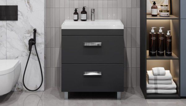 Тумба напольная Velvex Orlando 70, серый (tn.ORL.CLA.70.2Y графит)