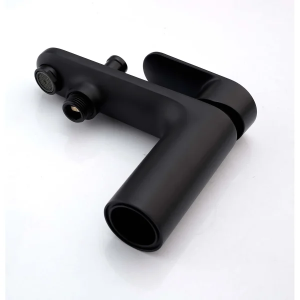 Смеситель на борт ванны Aquatek Ника AQ1844MB с душевым гарнитуром, черный матовый