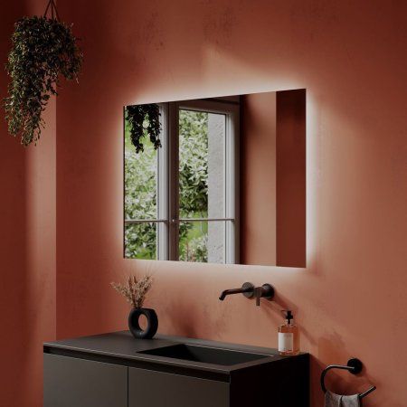 Зеркало Sancos Square SQ1000 100х70 с подстветкой
