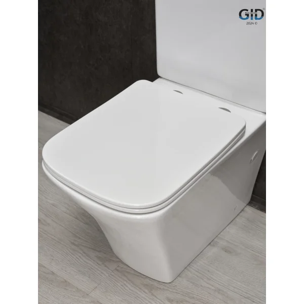 Унитаз-компакт GID Tn2184 безободковый, с сиденьем микролифт, белый