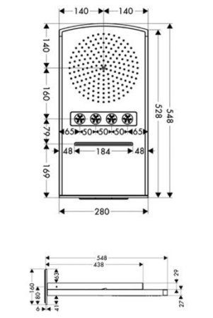 Верхний душ Hansgrohe Raindance Rainfall 28411000 хром