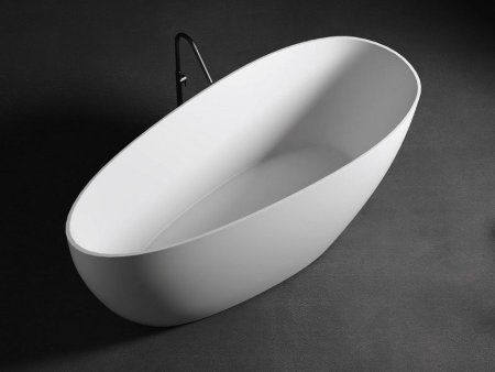 Ванна из литьевого мрамора Relax Design LEAFY LX01 luc 160х70 белый глянцевый