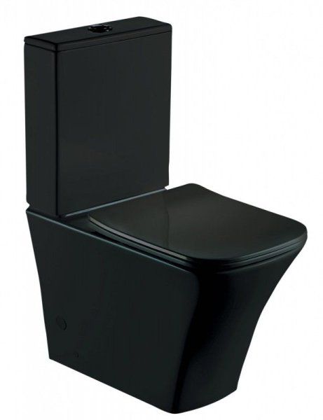 Унитаз-компакт Esbano Crisan безободковый, черный матовый