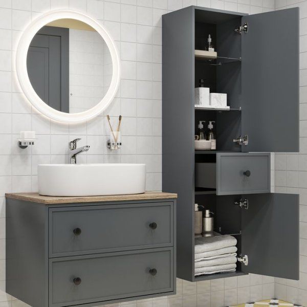 Пенал подвесной, 40 см, темно-серый, Torr, IDDIS (TODUR4LH0DGS0iNH97LF)