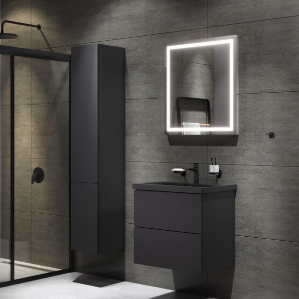 Комплект для ванной комнаты, зона красоты 60 см AM.PM Gem BK90GM, Черный
