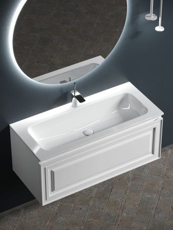 Тумба подвесная SANCOS Very 995х445х406, c одним  ящиком оснащенным доводчиками, Bianco , VR100W