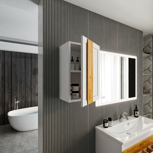 Шкаф навесной Бриклаер БЕРЛИН 60 см, белый