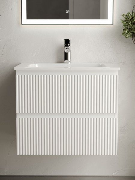 Тумба подвесная SANCOS Snob R 590х445х500, c двумя ящиками оснащенными доводчиками, Bianco, SNR60W