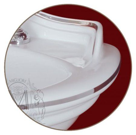 Раковина Migliore Milady 20882 декор D2 широкий платина/белая керамика