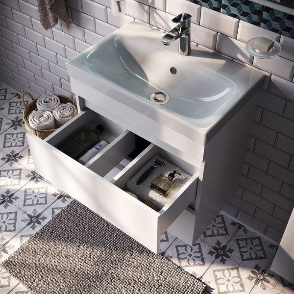 Тумба с умывальником IDDIS подвесная с ящиками, белая, 60 см, Zodiac. Подходит ум. 3506000i28 (ZORBD6DPCBBC0iDK95LFK)