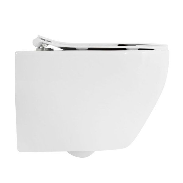 Унитаз подвесной Cezares Stylus CZR-513-TH-R с сиденьем soft close BelBagno BB2034SC белый