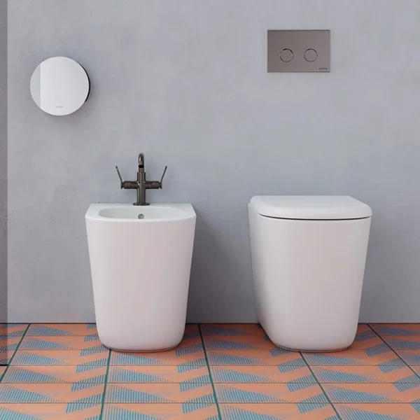 Приставной безободковый унитаз Globo Lalita LT001BI