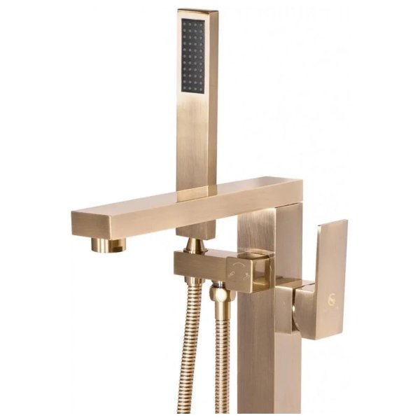 Смеситель напольный для ванны Groсenberg GB800BR, бронза