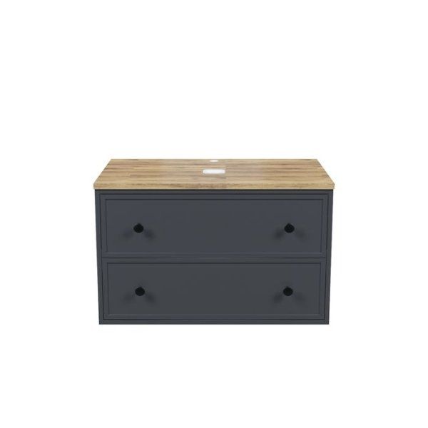 Тумба IDDIS подвесная, со столешницей, 80 см, темно-серый, Torr (TOANR8OH0DTGBiJV95TEK)