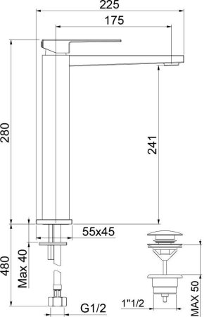 Смеситель для раковины Webert Pegaso PE830402740, белый