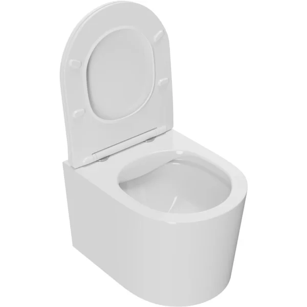 Унитаз подвесной Point Веста PN41701 безободковый, с сиденьем микролифт, белый