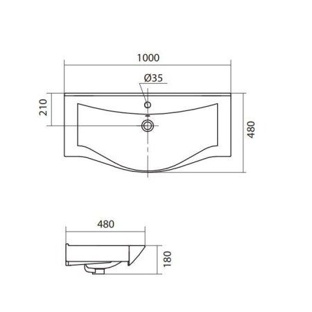 Мебельная раковина Aquaton Беверли 1WH302502 100