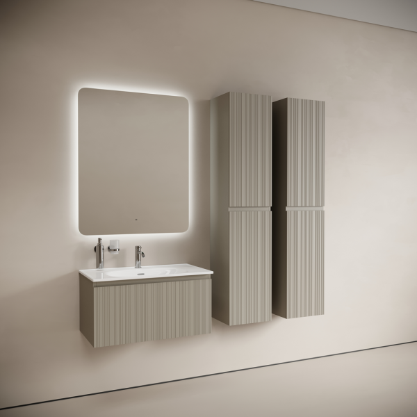 Тумба подвесная SANCOS Code 785х453х400, c одним ящиком оснащенным доводчиками, цвет серая платина ,  CD80GP