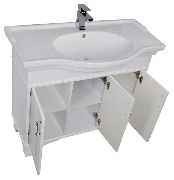 Тумба  для комплекта Aquanet Валенса 100 белая